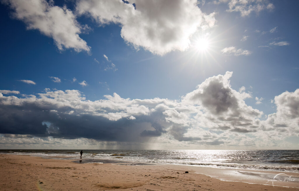 Angler am Autostrand Dänemark